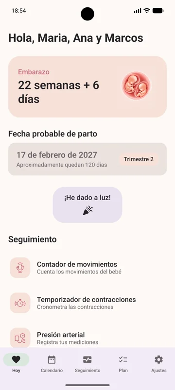 Pantalla de inicio real de Hamelia en español